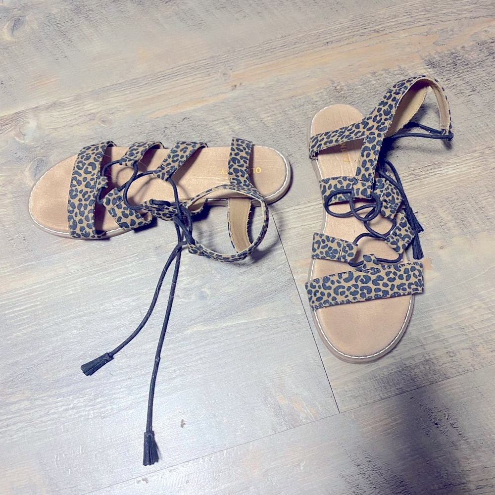 Cheetah print sandals